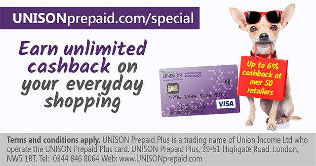 This is a advertisement link to unison prepaid cashback card where you can get cashback in certain stores including Boots, Asda, Sainsburys, Primark and Argos and many many more