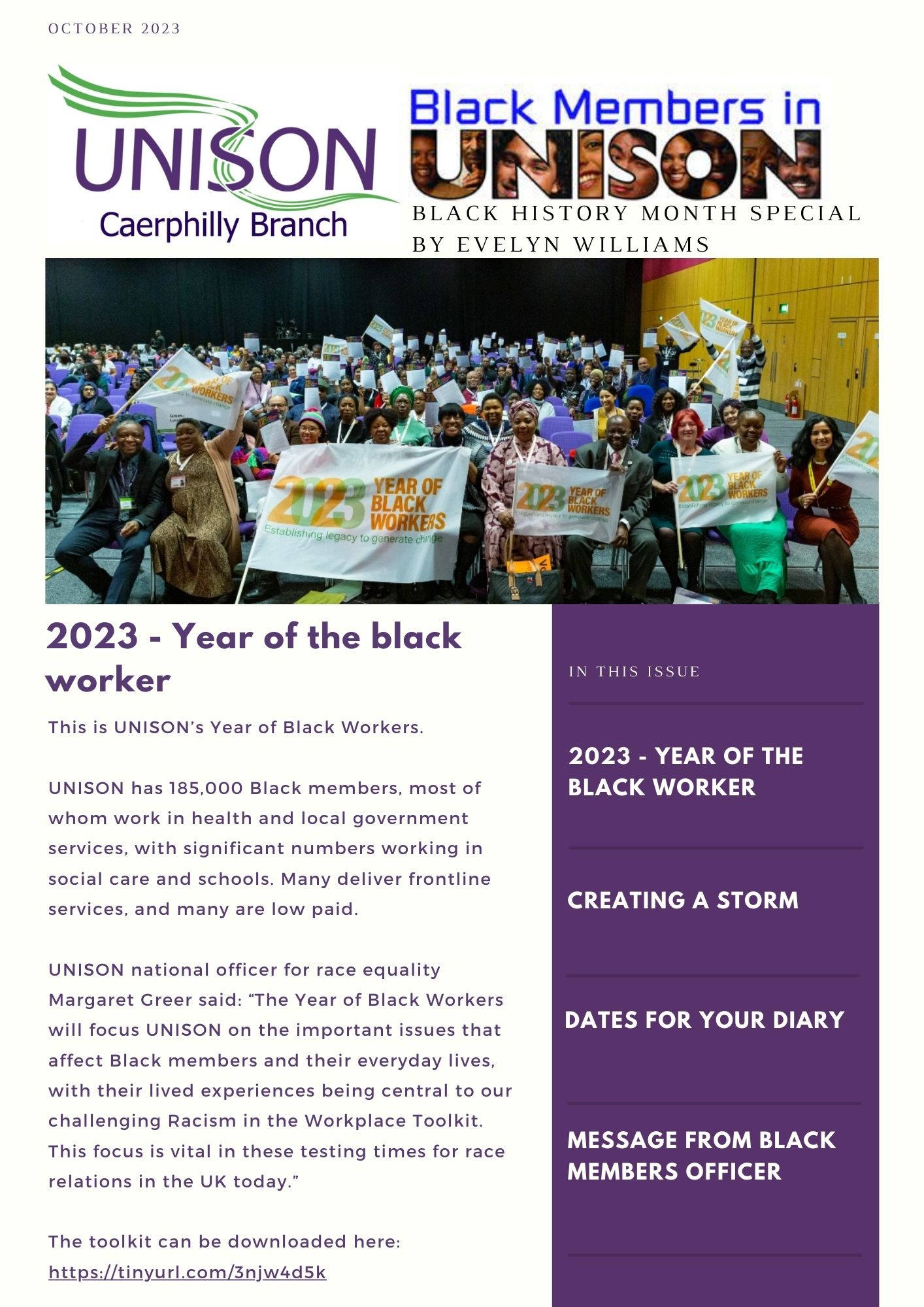 Black History Month Newsletter Page 1