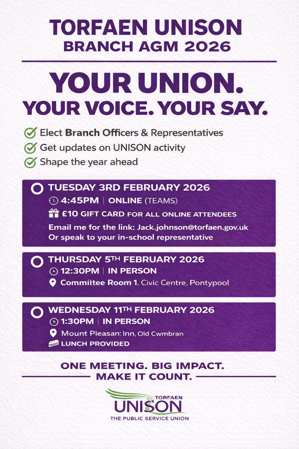Torfaen AGM 2026